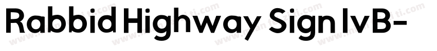 Rabbid Highway Sign IvB字体转换